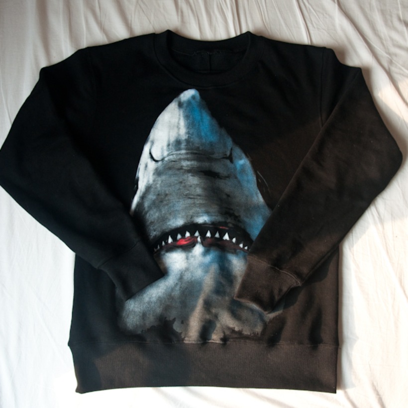 zara shark sweater